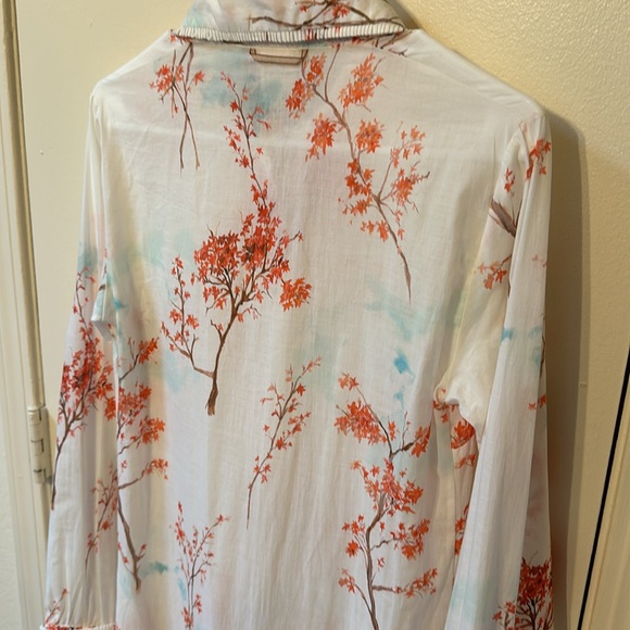 LCDA La Costa Del Algodōn En Plein Air Lingerie Long Floral Dress Size Medium - Picture 11 of 16